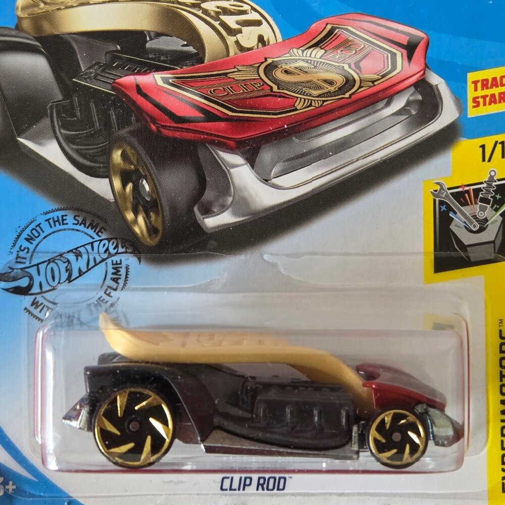 2018 HOT WHEELS, CLIP ROD, #1, MINT IN THE PACKAGE!!!